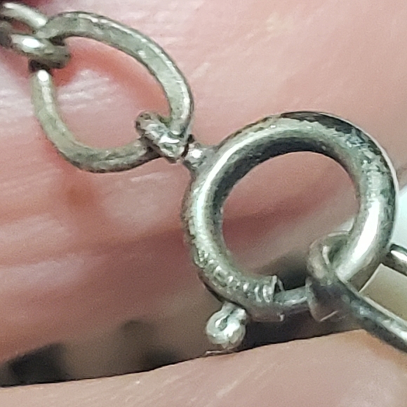 Vintage Amethyst Heart with Silver Mesh Bow Necklace on Sterling - Picture 14 of 14